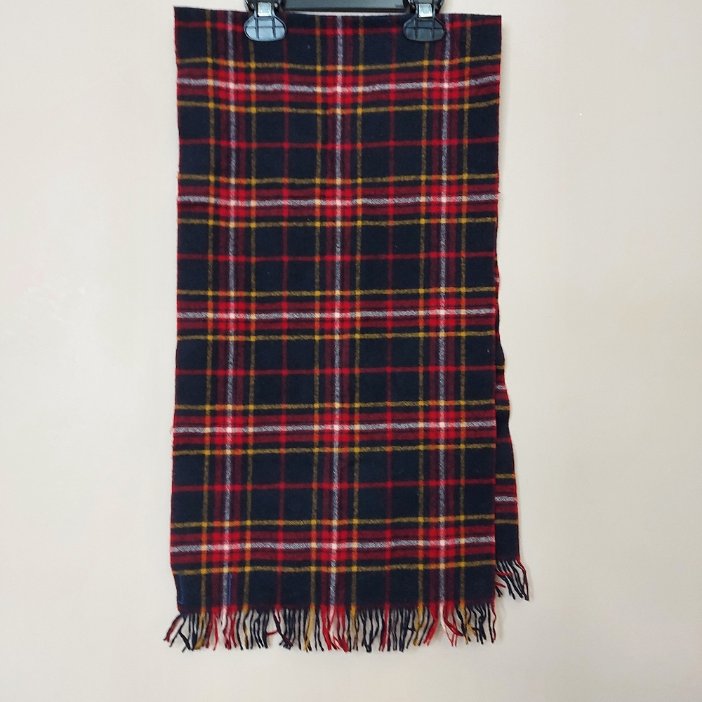 Pendleton Virginia wool plaid scarf Red and Blue - Picture 1 of 3